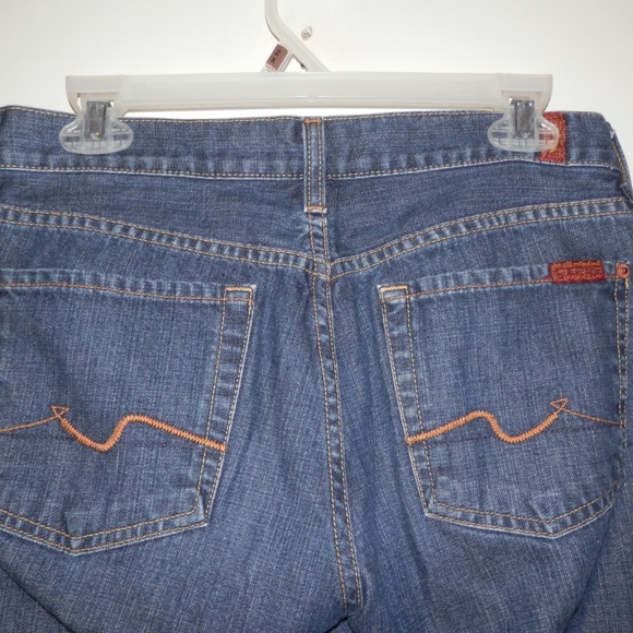 7 For All Mankind 28 x 31.5 Low Rise Bootcut Jeans E490 - Picture 5 of 10